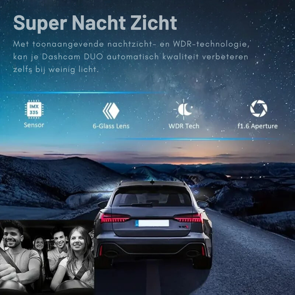 Dashcam Duo™  Nooit meer zonder bewijslast bij aanrijdingen