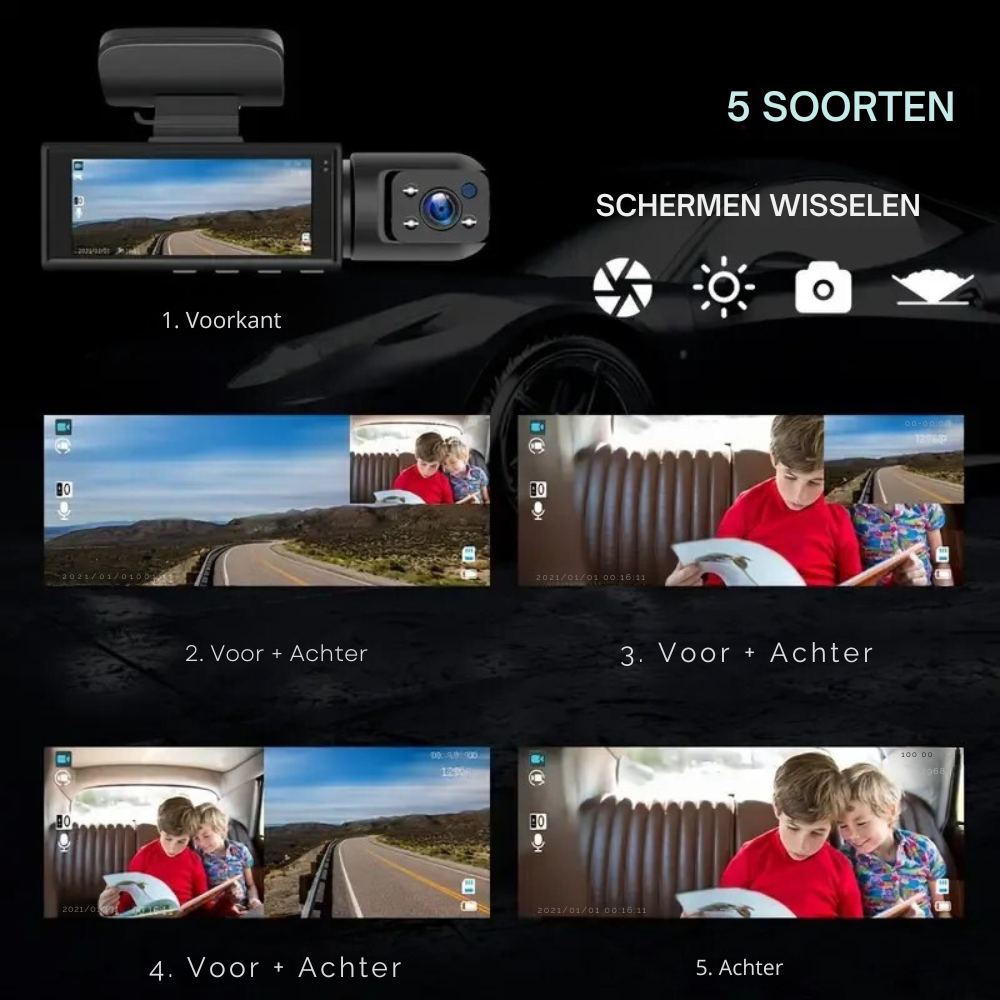 Dashcam Duo™  Nooit meer zonder bewijslast bij aanrijdingen